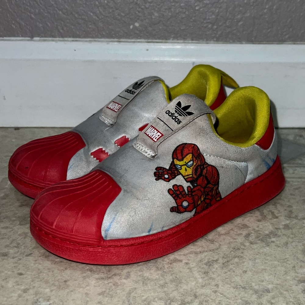 Iron man adidas slip on toddler sneakers